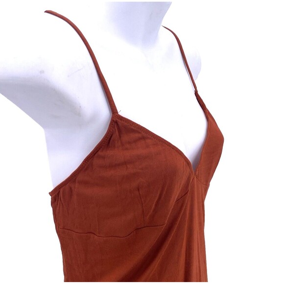 LaROK Cami Top M Rust Paprika Jersey Spaghetti Straps Camisole New - Picture 2 of 8